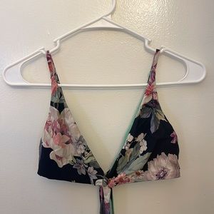 Floral Triangle Bikini Top